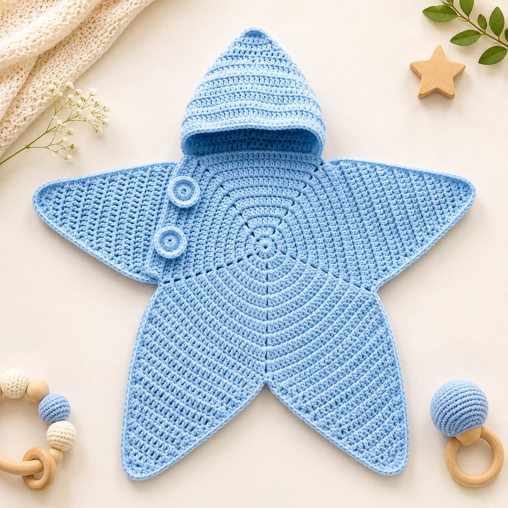 Baby Crochet Jumpsuit | Soft Hooded Suit